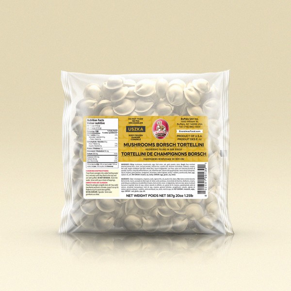 GrandmasPerogies Mushroom Borsch Tortellini 1Lb