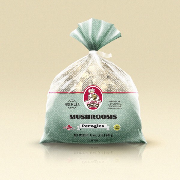 Grandmas Perogies Labels 2lb Mushrooms  Perogies