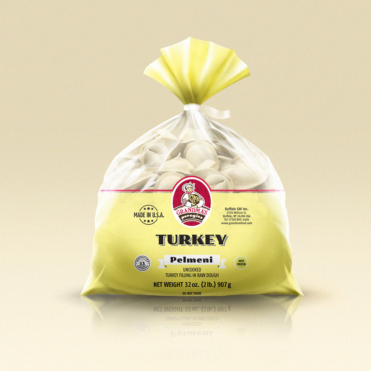 Grandmas Perogies Standard 2lb Turkey Dumplings