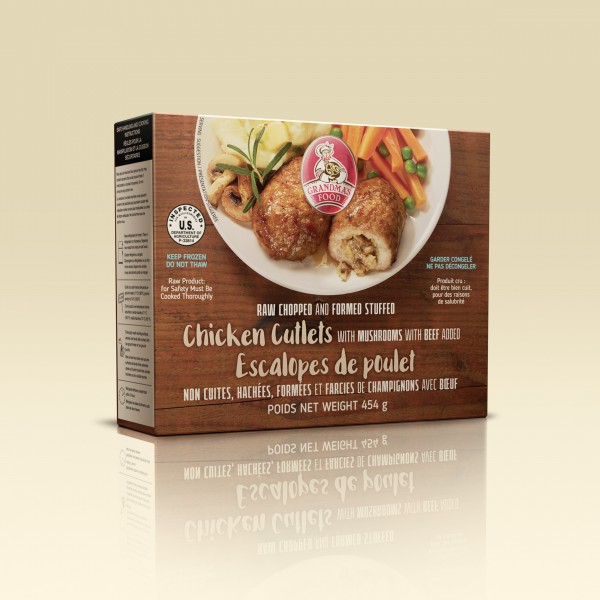 Grandmas Food Canada Stuffed Chicken Cutlets with Beef with Mushrooms