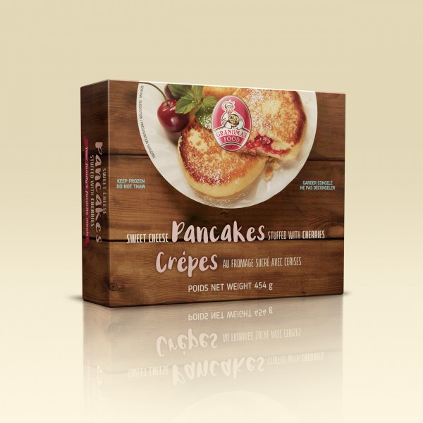 Grandmas Food Canada Sweet Cheese Pancakes with Cherry